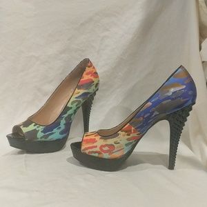 9&CO Leopard heels size 10